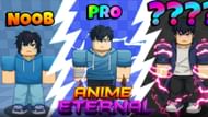 Anime Eternal features a click-to-damage game mechanism (Image via Roblox)